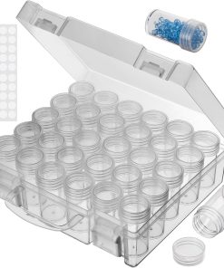 Bead Organizer. Bead Containers. 30 Grids Diamond Painting Storage Containers Clear Bead Organization Diamond Painting Accessories Small Storage Container for Beads Seeds Glitter Rhinestones (1 Pack)